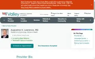 Augustine Lawrence, M.D. website