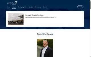 Heritage Wealth Advisors - Ameriprise Financial Services, LLC website