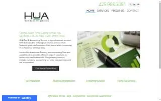 Hua Tax & Accounting Services website