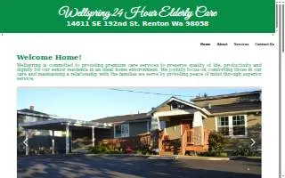 Wellspring 24 HR Elderly Care website