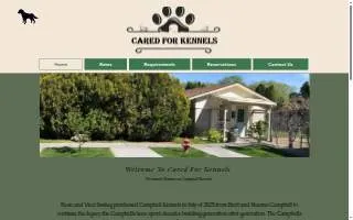 Cared For Kennels website