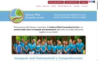 Centered Mind Counseling Services, PLLC of Sammamish website