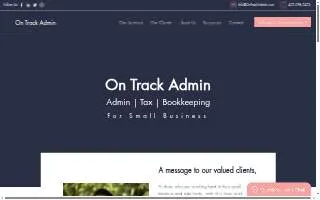 On Track Admin website