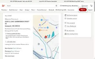 Walgreens of Sammamish website