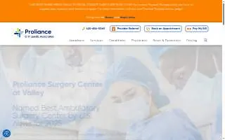 Proliance Orthopedic Urgent Care - Tukwila website