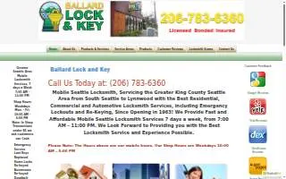 Ballard Lock & Key website