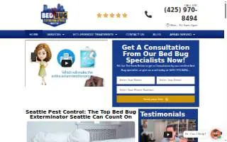 Bed Bug Exterminators Seattle website