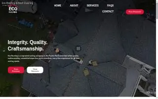 Eco Roofing & Roof Replacement website