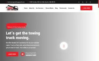 Fast towing & roadside assistance website