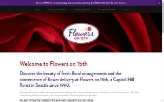Flowers on 15th website