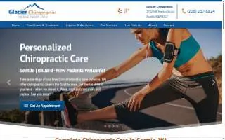 Glacier Chiropractic website