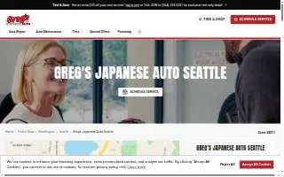 Greg's Japanese Auto of Seattle website