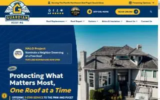 Guardian Roofing, Gutters & Insulation of Seattle website