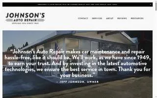 Johnson’s Auto Repair website