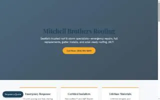 Mitchell Brothers Roofing website