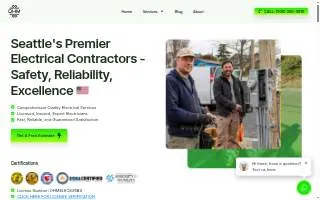 OHM Electrical Contracting website
