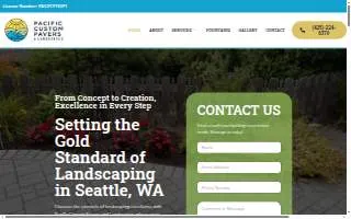 Pacific Custom Pavers and Landscapes website