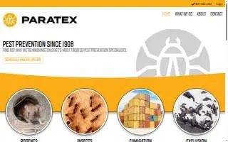 Paratex Pest Prevention of Seattle website
