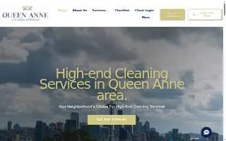 Queen Anne Cleaning Services website