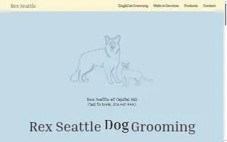 REX Seattle Pet Grooming & Spa website