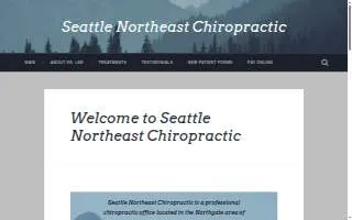 Seattle Northeast Chiropractic website