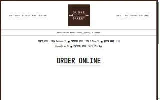 Sugar Bakery of Seattle website