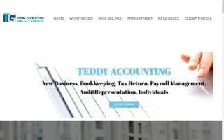 Teddy Accounting and Tax Services website