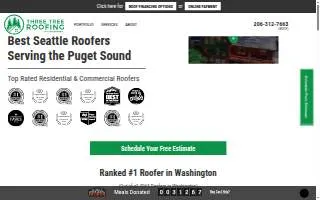 Three Tree Roofing of Seattle website
