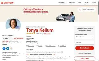 Tonya Kellum - State Farm Insurance Agent website