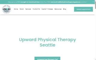 Upward Physical Therapy, Performance and Wellness website