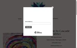 Cascade Fabrics website