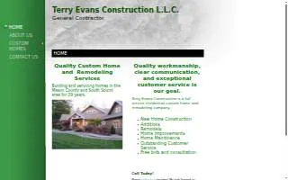 Terry Evans Construction website