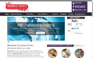 Aurora Prints, Digital Printing Center website