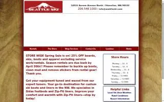 Seattle Ski and Snowboard website
