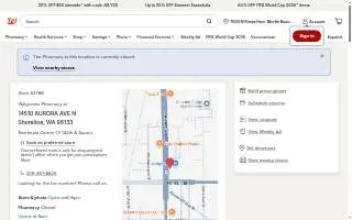 Walgreens of Shoreline website