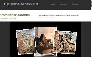 Eclectic Home Furnishings website