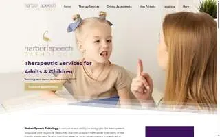 Harbor Speech Pathology of Silverdale website