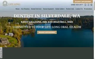 Life Long Dental website