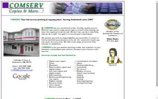 COMSERV Copies & More website