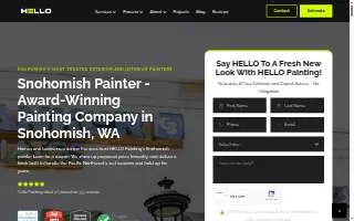 HELLO Painting of Snohomish website