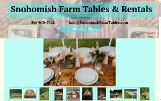 Snohomish Farm Tables website