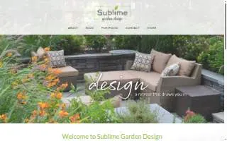 Sublime Garden Design, LLC website
