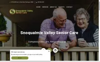Snoqualmie Valley Senior Care website