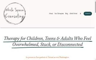 Whole Space Counseling website