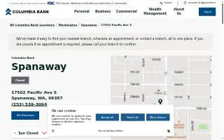 Columbia Bank of Spanaway website