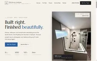 DA Interior Solutions website