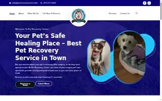 Pet Recovery Center website