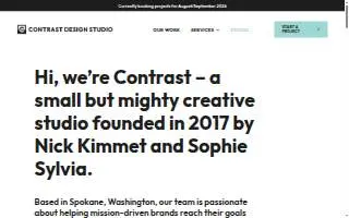 Contrast Design Studio of Spokane website