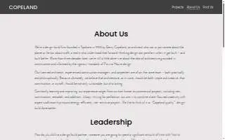 Copeland Architecture & Construction website