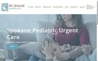 Mt Spokane Pediatrics website
